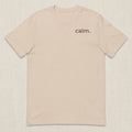 beige calm t-shirt flat lay minimalist design warm neutral aesthetic clothing