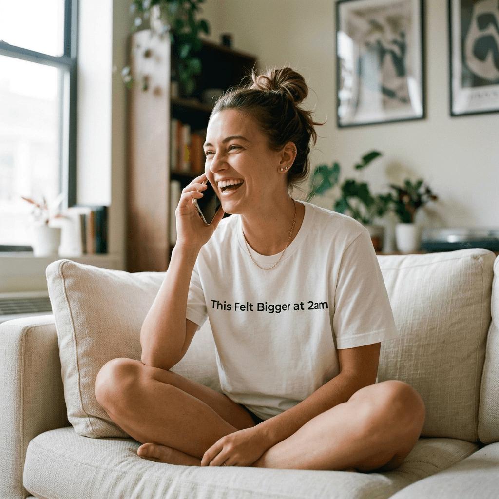 This Felt Bigger at 2am T-Shirt – Funny Overthinking Tee for Women