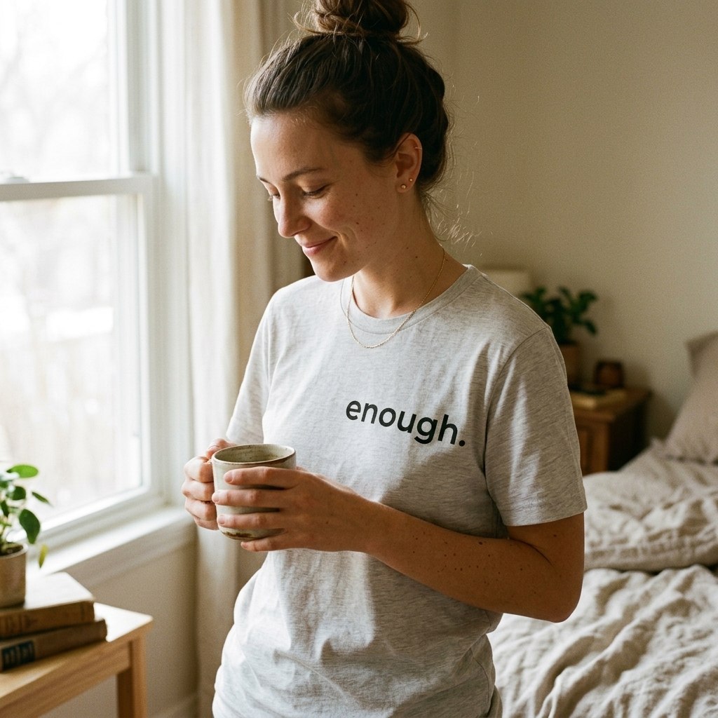 Enough T-Shirt – Minimalist Quote Tee